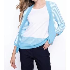 NEW PICADILLY open front stripe jacket in malibu
